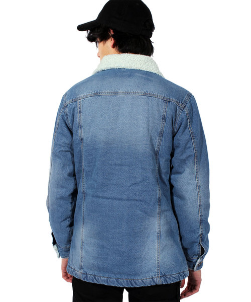 ８(eight)（エイト）の「裏ボア デニム ランチコート（デニムジャケット・メンズ・ブラック/ブルー系その他/ブルー系その他2・MEDIUM/LARGE/X-LARGE）」の18枚目の写真
