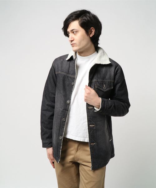 ８(eight)（エイト）の「裏ボア デニム ランチコート（デニムジャケット・メンズ・ブラック/ブルー系その他/ブルー系その他2・MEDIUM/LARGE/X-LARGE）」の7枚目の写真
