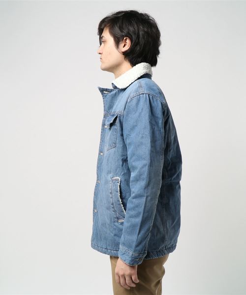 ８(eight)（エイト）の「裏ボア デニム ランチコート（デニムジャケット・メンズ・ブラック/ブルー系その他/ブルー系その他2・MEDIUM/LARGE/X-LARGE）」の10枚目の写真