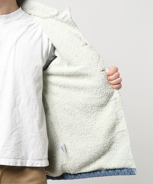 ８(eight)（エイト）の「裏ボア デニム ランチコート（デニムジャケット・メンズ・ブラック/ブルー系その他/ブルー系その他2・MEDIUM/LARGE/X-LARGE）」の13枚目の写真