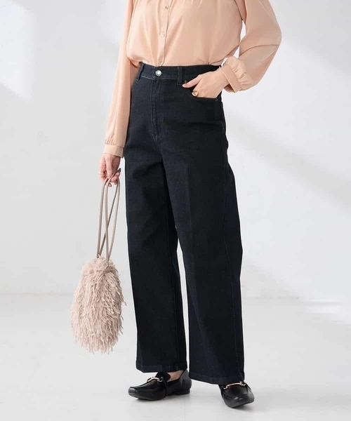 a.v.v(アーヴェヴェ)の「ワイドデニムパンツ(デニムパンツ・レディース・ネイビー/ライトブルー/ライトグレー/ブルー・40/42/34/38/36)」の6枚目の写真