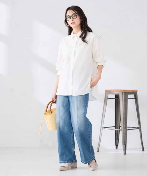 a.v.v（アーヴェヴェ）の「ワイドデニムパンツ（デニムパンツ・レディース・ネイビー/ライトブルー・40/42/34/38/36）」の21枚目の写真