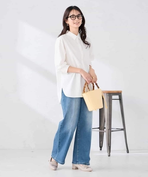 a.v.v（アーヴェヴェ）の「ワイドデニムパンツ（デニムパンツ・レディース・ネイビー/ライトブルー・40/42/34/38/36）」の13枚目の写真