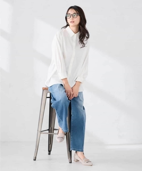 a.v.v(アーヴェヴェ)の「ワイドデニムパンツ(デニムパンツ・レディース・ネイビー/ライトブルー/ライトグレー/ブルー・40/42/34/38/36)」の20枚目の写真