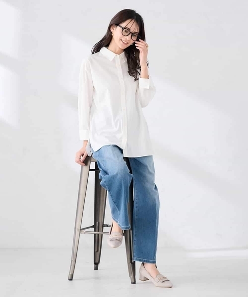 a.v.v（アーヴェヴェ）の「ワイドデニムパンツ（デニムパンツ・レディース・ネイビー/ライトブルー・40/42/34/38/36）」の20枚目の写真