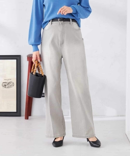 a.v.v（アーヴェヴェ）の「ワイドデニムパンツ（デニムパンツ・レディース・ネイビー/ライトブルー・40/42/34/38/36）」の9枚目の写真