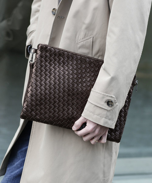 NANO universe（ナノユニバース）の「イントレチャート クラッチバッグ（クラッチバッグ・メンズ・ダークブラウン/キャメル/ブラック・FREE）」の3枚目の写真