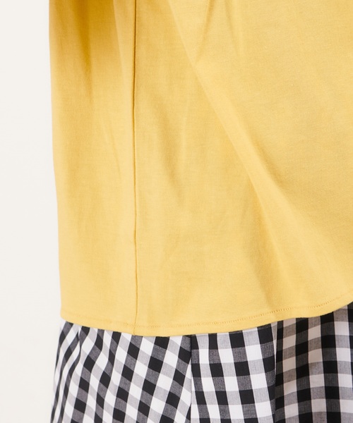 natural couture（ナチュラルクチュール）の「3Dフラワーレース使いトップス（Tシャツ/カットソー・レディース・イエロー/オフホワイト/ブラック・FREE）」の19枚目の写真