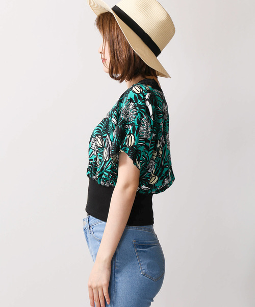 WEGO/アロハカシュクールリブブラウス WEGO/アロハカシュクールリブブラウス