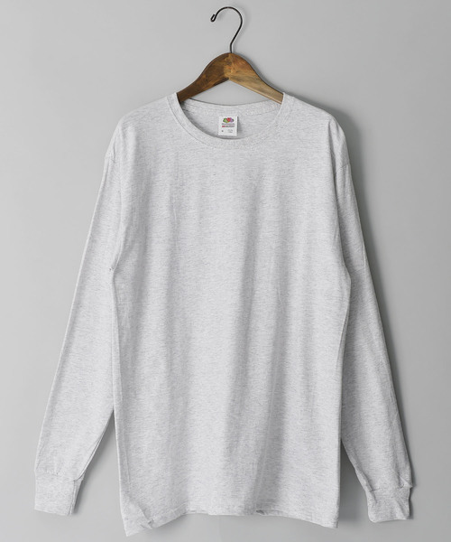 FRUIT OF THE LOOM（フルーツオブザルーム）の「＃FRUIT OF THE LOOM/フルーツオブザルーム　5ｏｚ ロングスリーブＴＥＥ（Tシャツ/カットソー・メンズ・パープル/ネイビー/レッド/カーキ/オレンジ/グリーン/ライトピンク/ワイン/ライトブルー/イエロー/グレー/チャコールグレー/ホワイト/ブラック・MEDIUM/LARGE/SMALL）」の5枚目の写真