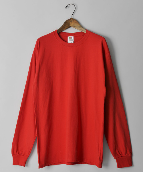 FRUIT OF THE LOOM（フルーツオブザルーム）の「＃FRUIT OF THE LOOM/フルーツオブザルーム　5ｏｚ ロングスリーブＴＥＥ（Tシャツ/カットソー・メンズ・パープル/ネイビー/レッド/カーキ/オレンジ/グリーン/ライトピンク/ワイン/ライトブルー/イエロー/グレー/チャコールグレー/ホワイト/ブラック・MEDIUM/LARGE/SMALL）」の12枚目の写真