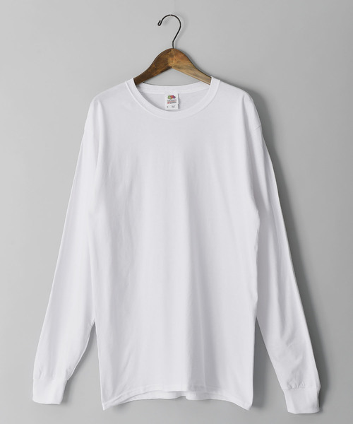 FRUIT OF THE LOOM（フルーツオブザルーム）の「＃FRUIT OF THE LOOM/フルーツオブザルーム　5ｏｚ ロングスリーブＴＥＥ（Tシャツ/カットソー・メンズ・パープル/ネイビー/レッド/カーキ/オレンジ/グリーン/ライトピンク/ワイン/ライトブルー/イエロー/グレー/チャコールグレー/ホワイト/ブラック・MEDIUM/LARGE/SMALL）」の2枚目の写真