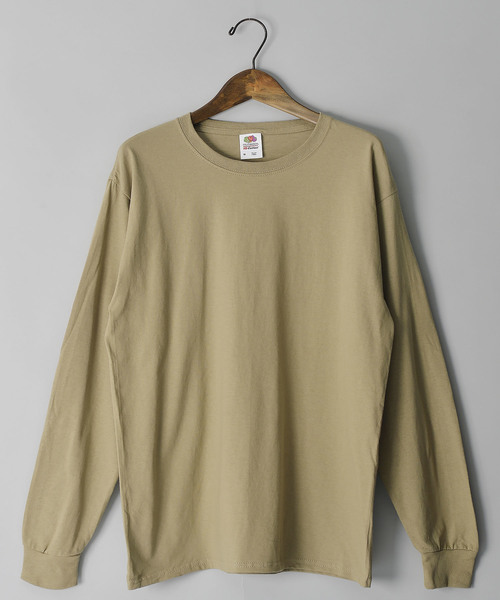 FRUIT OF THE LOOM（フルーツオブザルーム）の「＃FRUIT OF THE LOOM/フルーツオブザルーム　5ｏｚ ロングスリーブＴＥＥ（Tシャツ/カットソー・メンズ・パープル/ネイビー/レッド/カーキ/オレンジ/グリーン/ライトピンク/ワイン/ライトブルー/イエロー/グレー/チャコールグレー/ホワイト/ブラック・MEDIUM/LARGE/SMALL）」の6枚目の写真