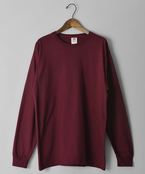 FRUIT OF THE LOOM（フルーツオブザルーム）の「＃FRUIT OF THE LOOM/フルーツオブザルーム　5ｏｚ ロングスリーブＴＥＥ（Tシャツ/カットソー・メンズ・パープル/ネイビー/レッド/カーキ/オレンジ/グリーン/ライトピンク/ワイン/ライトブルー/イエロー/グレー/チャコールグレー/ホワイト/ブラック・MEDIUM/LARGE/SMALL）」の13枚目の写真