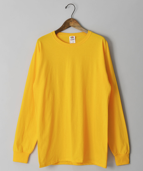FRUIT OF THE LOOM（フルーツオブザルーム）の「＃FRUIT OF THE LOOM/フルーツオブザルーム　5ｏｚ ロングスリーブＴＥＥ（Tシャツ/カットソー・メンズ・パープル/ネイビー/レッド/カーキ/オレンジ/グリーン/ライトピンク/ワイン/ライトブルー/イエロー/グレー/チャコールグレー/ホワイト/ブラック・MEDIUM/LARGE/SMALL）」の10枚目の写真