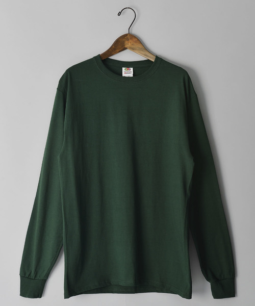 FRUIT OF THE LOOM（フルーツオブザルーム）の「＃FRUIT OF THE LOOM/フルーツオブザルーム　5ｏｚ ロングスリーブＴＥＥ（Tシャツ/カットソー・メンズ・パープル/ネイビー/レッド/カーキ/オレンジ/グリーン/ライトピンク/ワイン/ライトブルー/イエロー/グレー/チャコールグレー/ホワイト/ブラック・MEDIUM/LARGE/SMALL）」の7枚目の写真