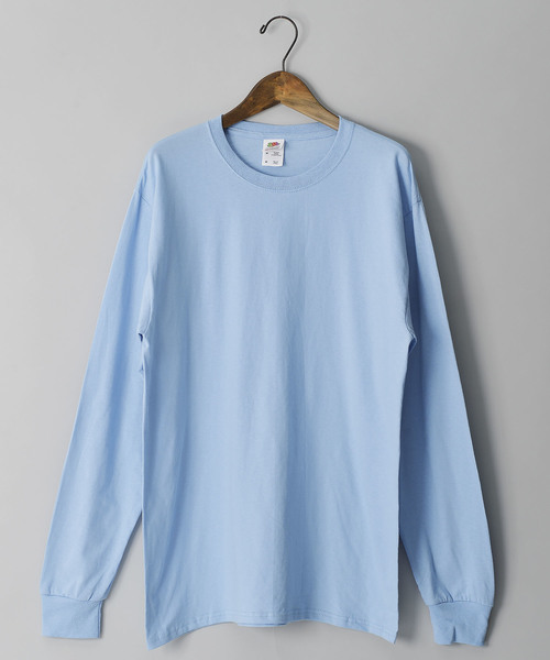FRUIT OF THE LOOM（フルーツオブザルーム）の「＃FRUIT OF THE LOOM/フルーツオブザルーム　5ｏｚ ロングスリーブＴＥＥ（Tシャツ/カットソー・メンズ・パープル/ネイビー/レッド/カーキ/オレンジ/グリーン/ライトピンク/ワイン/ライトブルー/イエロー/グレー/チャコールグレー/ホワイト/ブラック・MEDIUM/LARGE/SMALL）」の8枚目の写真