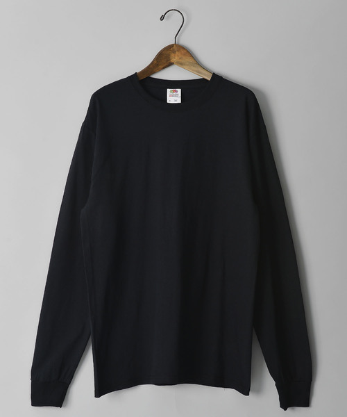 FRUIT OF THE LOOM（フルーツオブザルーム）の「＃FRUIT OF THE LOOM/フルーツオブザルーム　5ｏｚ ロングスリーブＴＥＥ（Tシャツ/カットソー・メンズ・パープル/ネイビー/レッド/カーキ/オレンジ/グリーン/ライトピンク/ワイン/ライトブルー/イエロー/グレー/チャコールグレー/ホワイト/ブラック・MEDIUM/LARGE/SMALL）」の3枚目の写真