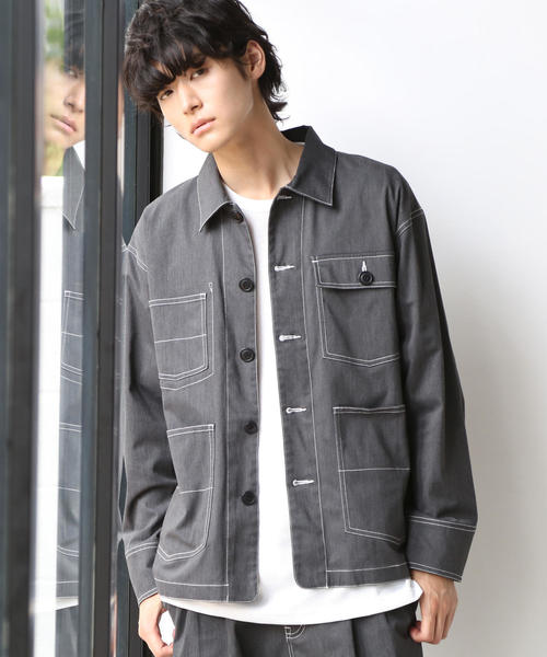 coen（コーエン）の「【セットアップ企画】ピーチツイルカバーオール