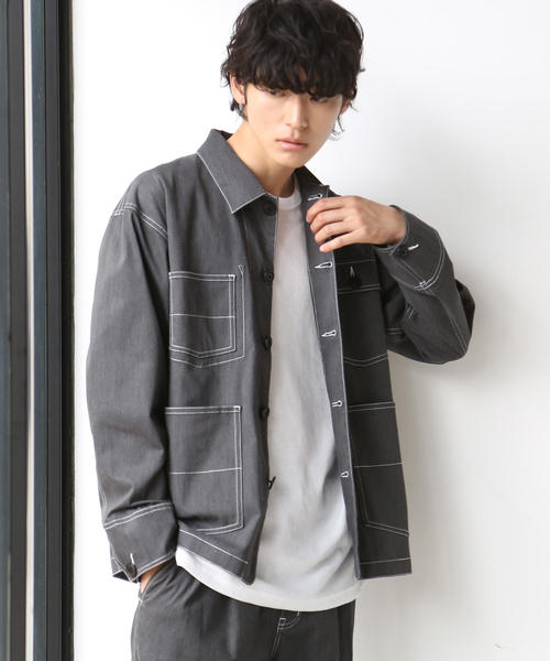 coen（コーエン）の「【セットアップ企画】ピーチツイルカバーオール（カバーオール・メンズ・ダークグレー/ネイビー・SMALL/MEDIUM/LARGE/X-LARGE）」の18枚目の写真