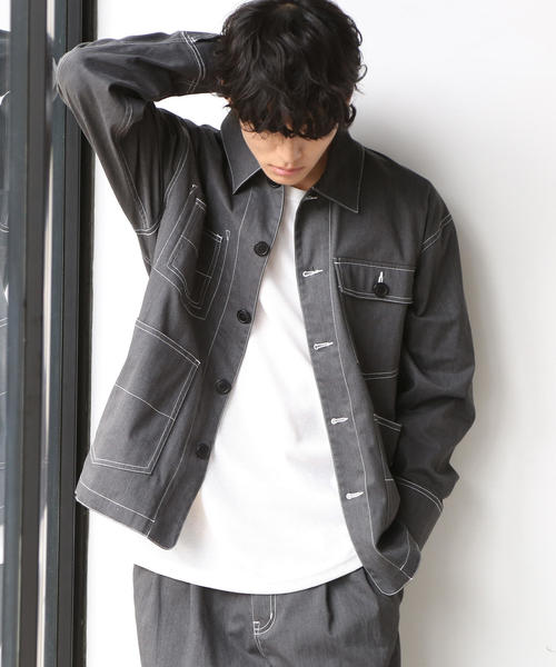 coen（コーエン）の「【セットアップ企画】ピーチツイルカバーオール（カバーオール・メンズ・ダークグレー/ネイビー・SMALL/MEDIUM/LARGE/X-LARGE）」の17枚目の写真