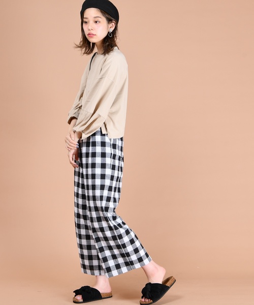 natural couture（ナチュラルクチュール）の「UESD風ボリューム袖Tシャツ（Tシャツ/カットソー・レディース・オフホワイト/スミクロ/ベージュ/プラム/イエロー・FREE）」の12枚目の写真