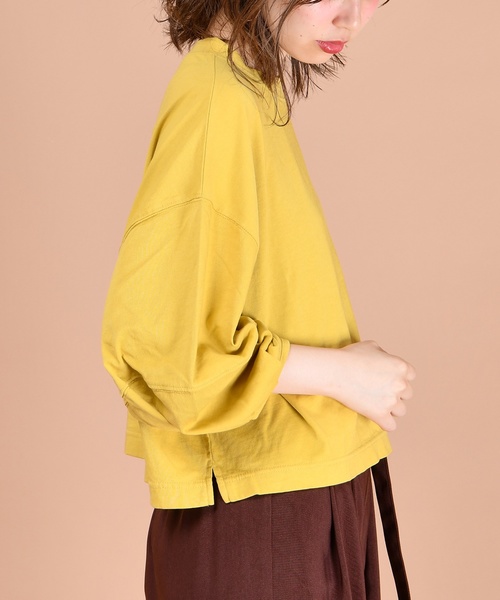 natural couture（ナチュラルクチュール）の「UESD風ボリューム袖Tシャツ（Tシャツ/カットソー・レディース・オフホワイト/スミクロ/ベージュ/プラム/イエロー・FREE）」の22枚目の写真