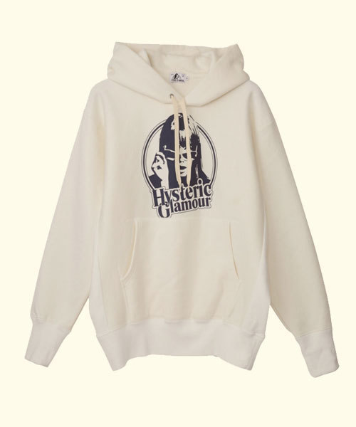 HYSTERIC GLAMOUR（ヒステリックグラマー）の「LOOKING AT YOU パーカー（パーカー・メンズ・ブラック/ホワイト/トップグレー・MEDIUM/LARGE/SMALL）」の2枚目の写真