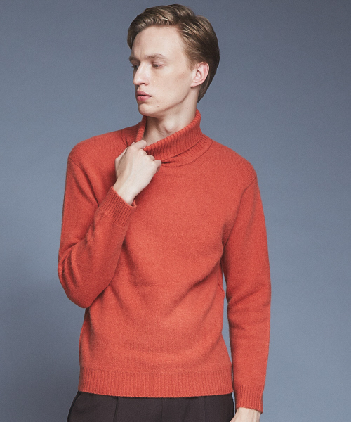 ABAHOUSE（アバハウス）の「YAK/RA/CA タートルネックニット（ニット/セーター・メンズ・グレー/カーキ/ダークオレンジ/ネイビー・44/46/48）」の4枚目の写真