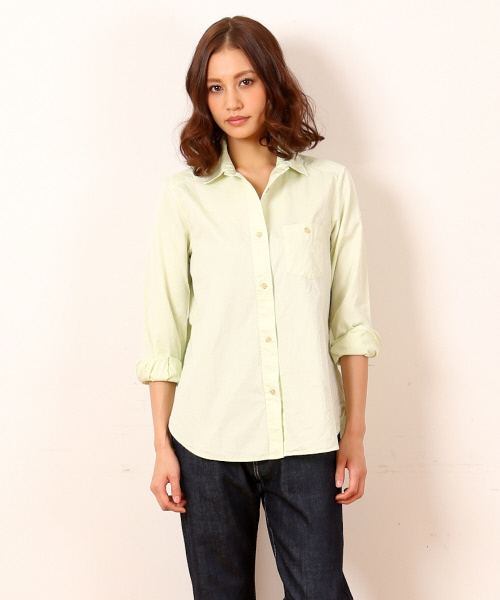 MYSELF ABAHOUSE（マイセルフアバハウス）の「ｵｯｸｽﾚｷﾞｭﾗｰｼｬﾂ（シャツ/ブラウス・レディース・オレンジ/グリーン系その他/ホワイト/サックスブルー・MEDIUM/SMALL）」の3枚目の写真