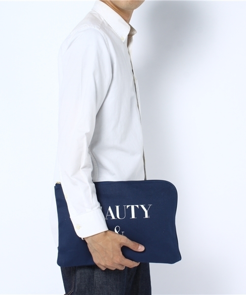 BEAUTY&YOUTH UNITED ARROWS(ビューティーアンドユースユナイテッドアローズ)の「BY スーベニア ドキュメント バッグ◆(クラッチバッグ・メンズ・ホワイト/ネイビー/ブラック・フリー)」の8枚目の写真