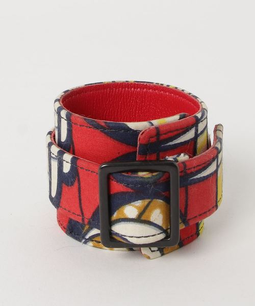 GARA（ガラ）の「GARA:AFRIC WRISTBAND（バングル/リストバンド・メンズ・ブルー/レッド・FREE）」の2枚目の写真