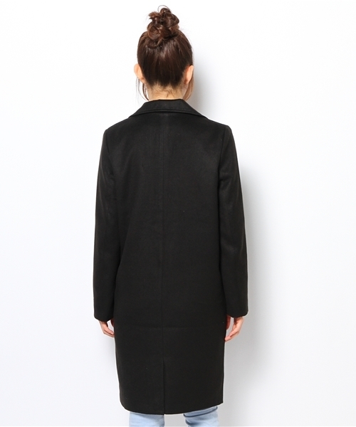 WEGO（ウィゴー）の「WEGO/ロングチェスターコート（ステンカラーコート・レディース・オフホワイト/ブラック/ライトグレー/ダークグリーン・FREE）」の7枚目の写真