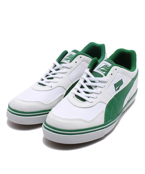 PUMA(プーマ)の「パウリスタ 2.0 (UNISEX)(スニーカー・メンズ・ブラック/ホワイト×グリーン/ホワイト×パープル・22.5cm/25.5cm/24cm/27.5cm/25cm/26cm/24.5cm/27cm/23.5cm/23cm/28cm/29cm/26.5cm/28.5cm)」の2枚目の写真