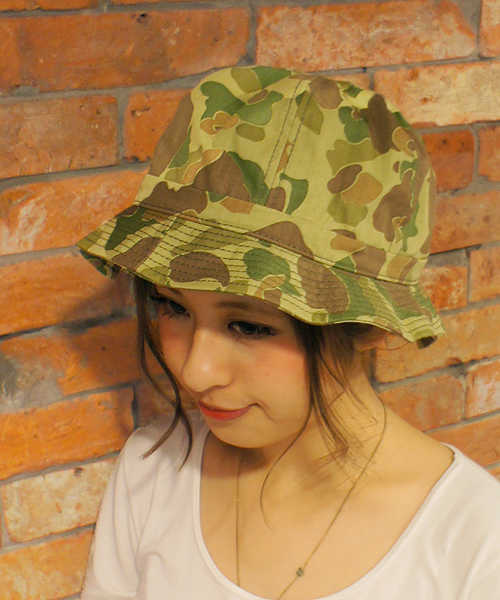 CIAOPANIC(チャオパニック)の「【Ciaopanic】 CamoARMYHAT(ハット・レディース・カーキ/オリーブ/ベージュ・FREE)」の5枚目の写真