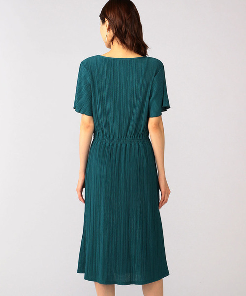 A/C DESIGN BY ALPHA CUBIC(エーシーデザインバイアルファキュービック)の「ウエストギャザーワンピース(ワンピース・レディース・イエロー/グリーン/ネイビー・M size/L size)」の5枚目の写真