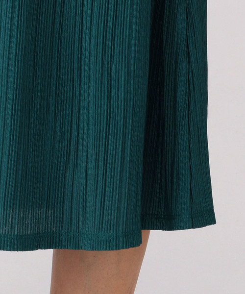 A/C DESIGN BY ALPHA CUBIC(エーシーデザインバイアルファキュービック)の「ウエストギャザーワンピース(ワンピース・レディース・イエロー/グリーン/ネイビー・M size/L size)」の8枚目の写真