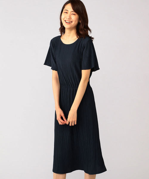 A/C DESIGN BY ALPHA CUBIC(エーシーデザインバイアルファキュービック)の「ウエストギャザーワンピース(ワンピース・レディース・イエロー/グリーン/ネイビー・M size/L size)」の15枚目の写真