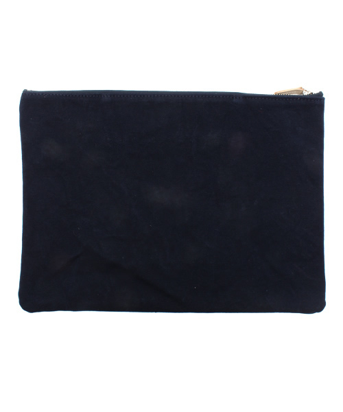 Chez toi（シェトワ）の「パラフィンキャンパスクラッチ（クラッチバッグ・レディース・ホワイト/ネイビー・FREE）」の5枚目の写真