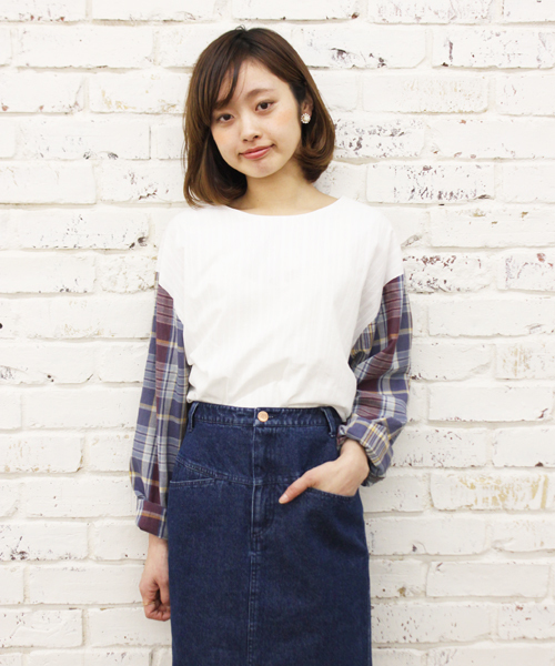 Kastane（カスタネ）の「【Kastane】マドラスオーバーブラウス（シャツ/ブラウス・レディース・ブルー系その他/イエロー系その他・FREE）」の2枚目の写真