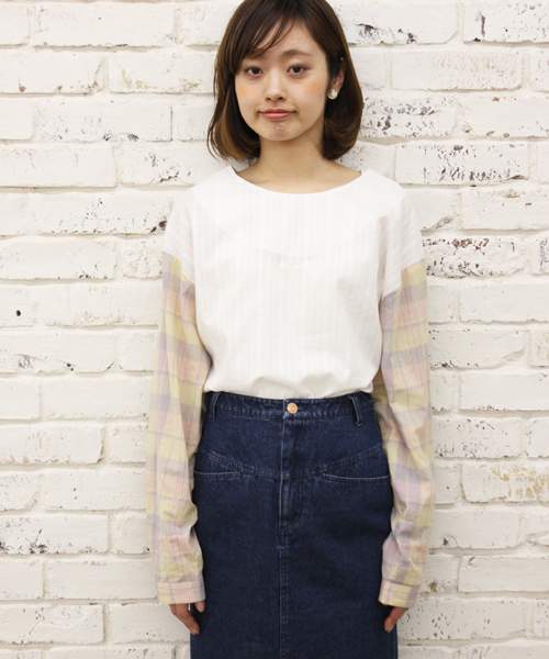 Kastane（カスタネ）の「【Kastane】マドラスオーバーブラウス（シャツ/ブラウス・レディース・ブルー系その他/イエロー系その他・FREE）」の9枚目の写真