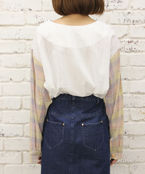 Kastane（カスタネ）の「【Kastane】マドラスオーバーブラウス（シャツ/ブラウス・レディース・ブルー系その他/イエロー系その他・FREE）」の10枚目の写真