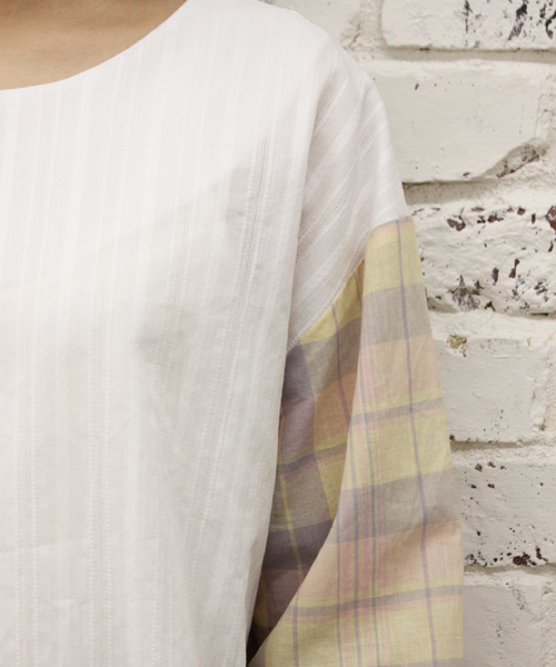 Kastane（カスタネ）の「【Kastane】マドラスオーバーブラウス（シャツ/ブラウス・レディース・ブルー系その他/イエロー系その他・FREE）」の5枚目の写真