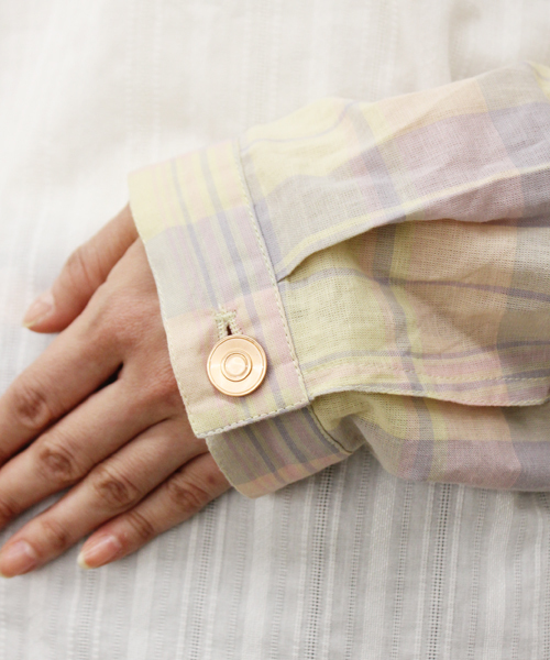 Kastane（カスタネ）の「【Kastane】マドラスオーバーブラウス（シャツ/ブラウス・レディース・ブルー系その他/イエロー系その他・FREE）」の7枚目の写真