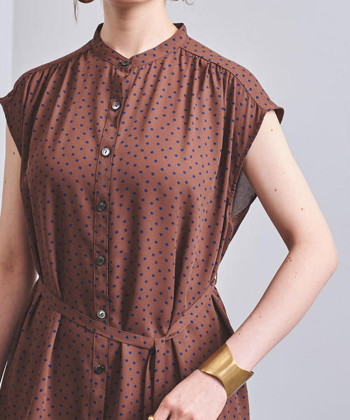 1度のみ UNITED ARROWS  ドット キャップスリーブブラウス UNITED ARROWS - 1度のみ UNITED ARROWS ドット キャップスリーブ