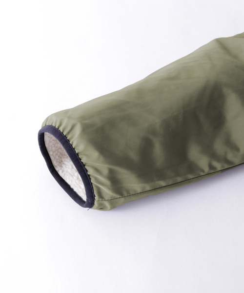 Chaco closet（チャコ クローゼット）の「2wayノーカラー ビックシルエットリバーシブルボアフリースジャケット（ブルゾン・レディース・ブラック/アイボリー/ライトオリーブ/ダークベージュ/テラコッタ/グレイッシュベージュ/チャコール・FREE）」の9枚目の写真