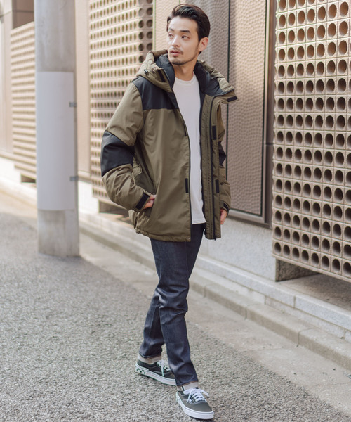 Auntie Rosa Holiday（アンティローザホリデー）の「【Holiday】中綿フードボリュームジャケット（ダウンジャケット/コート・メンズ・ブラック/ベージュ/オリーブ・MEDIUM/LARGE）」の16枚目の写真