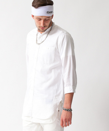 MONKEY TIME | MT∴ コットン/リヨセル バンドカラー クウォータースリーブシャツ◆§§(シャツ/ブラウス)