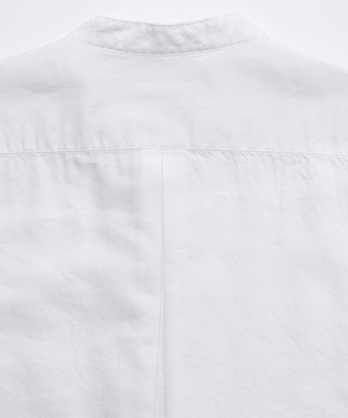 MONKEY TIME（モンキータイム）の「MT∴ コットン/リヨセル バンドカラー クウォータースリーブシャツ◆（シャツ/ブラウス・メンズ・ホワイト/その他1・SMALL/MEDIUM/LARGE）」の4枚目の写真