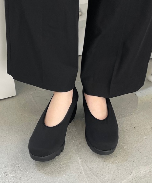 セール】日本製 ウエッジソール パンプス 撥水加工（パンプス